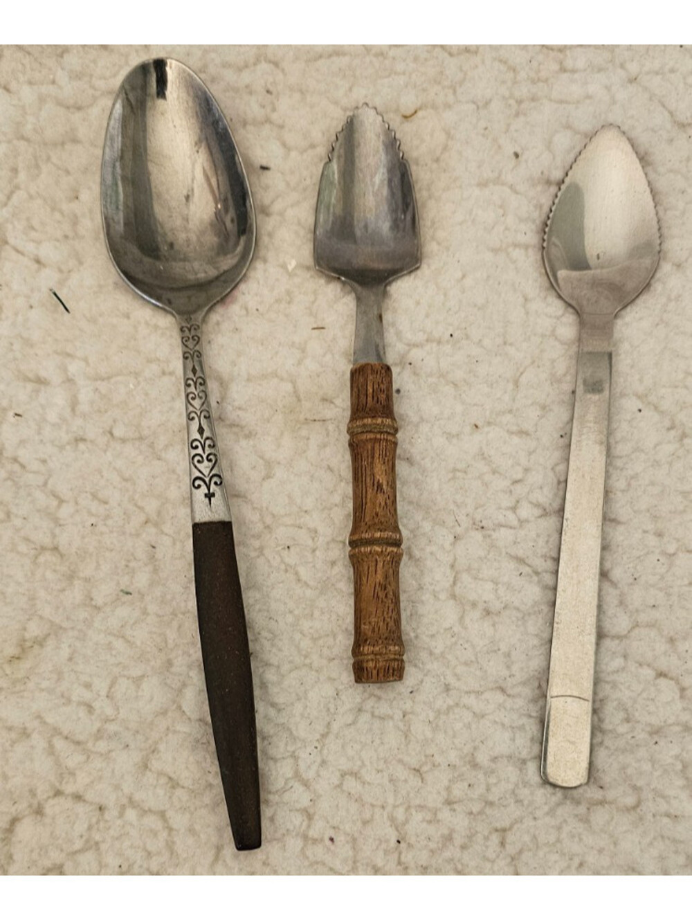 (Lot of 3) Grapefruit & Regular Spoons Stainless Steel Interpur Trudeau Japan
